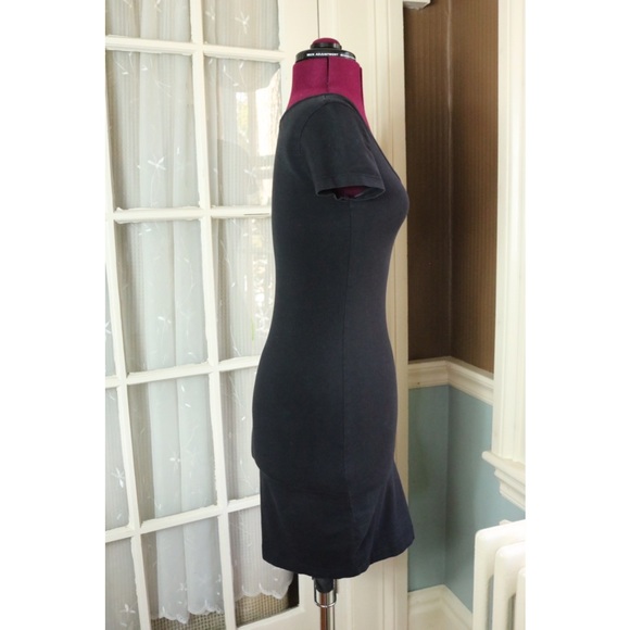 H&M Basic Black Stretchy Knee Length Tight Dress ! - Picture 6 of 8